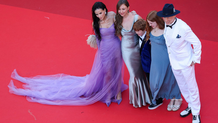 Groundswell, Demi Moore, Rebecca Tickell, Joshua Tickell, Red Steps © Sameer AL-DOUMY / AFP