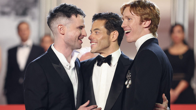 (From L) British actor Tom Sturridge, US actor Rami Malek and British actor Luther Ford arrive for the screening of the film "The Man I Love" at the 79th edition of the Cannes Film Festival in Cannes, southern France on May 20, 2026. (Photo by Valery HACHE / AFP)