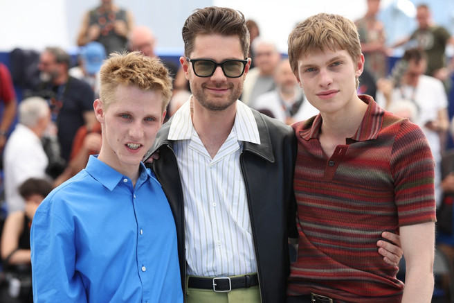 Coward, Valentin Campagne, Lukas Dhont, Emmanuel Macchia, Photocall © Valery HACHE / AFP